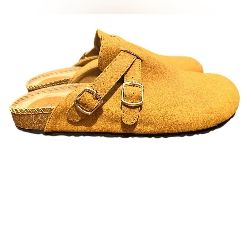 BOASY SUPPLY COMPANY Tampa Cork Suede Clog Padded Comfort Footbed Mink Brown NEW - Picture 4 of 11